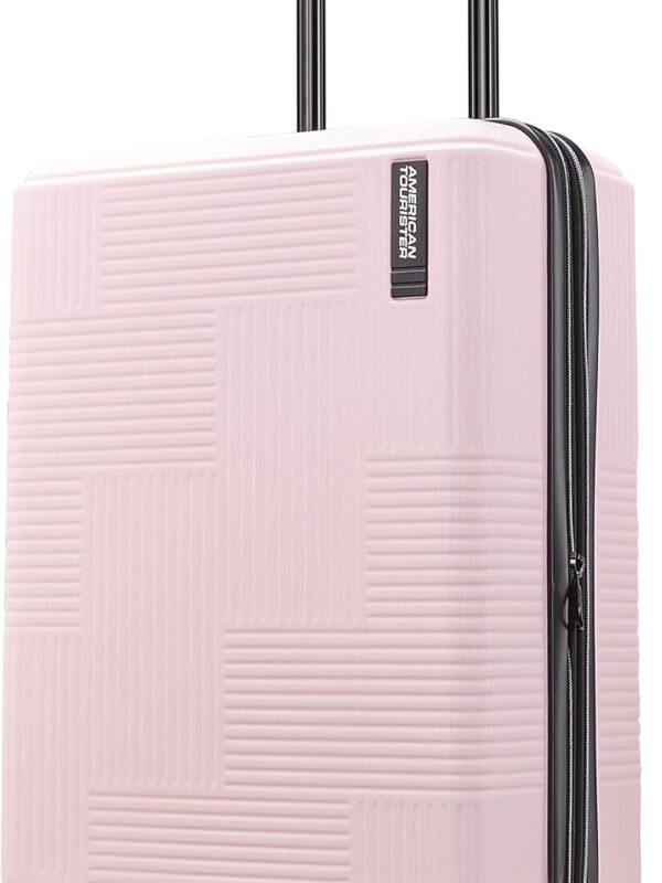 American Tourister Stratum XLT Expandable Hardside Luggage with Spinner Wheels, Pink Blush, Carry-On 21-Inch