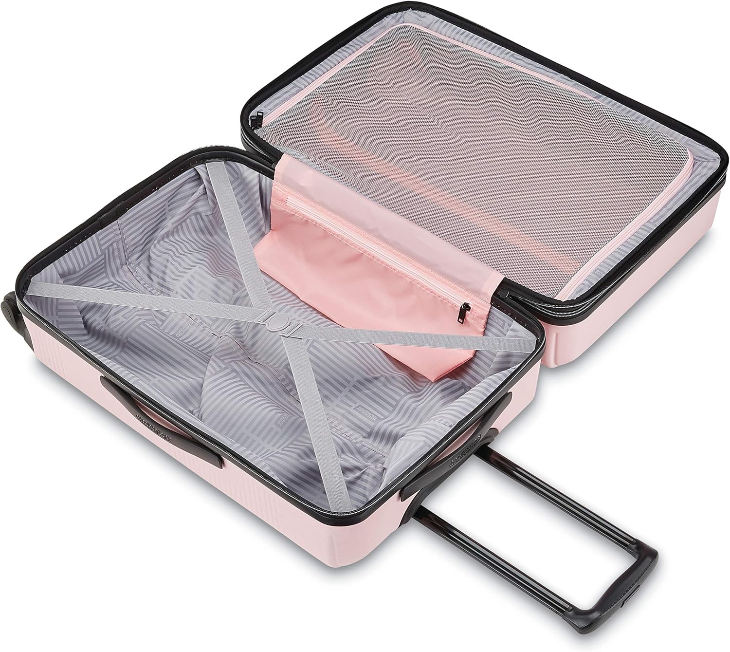 American Tourister Stratum XLT Expandable Hardside Luggage with Spinner Wheels, Pink Blush, Carry-On 21-Inch - Image 2