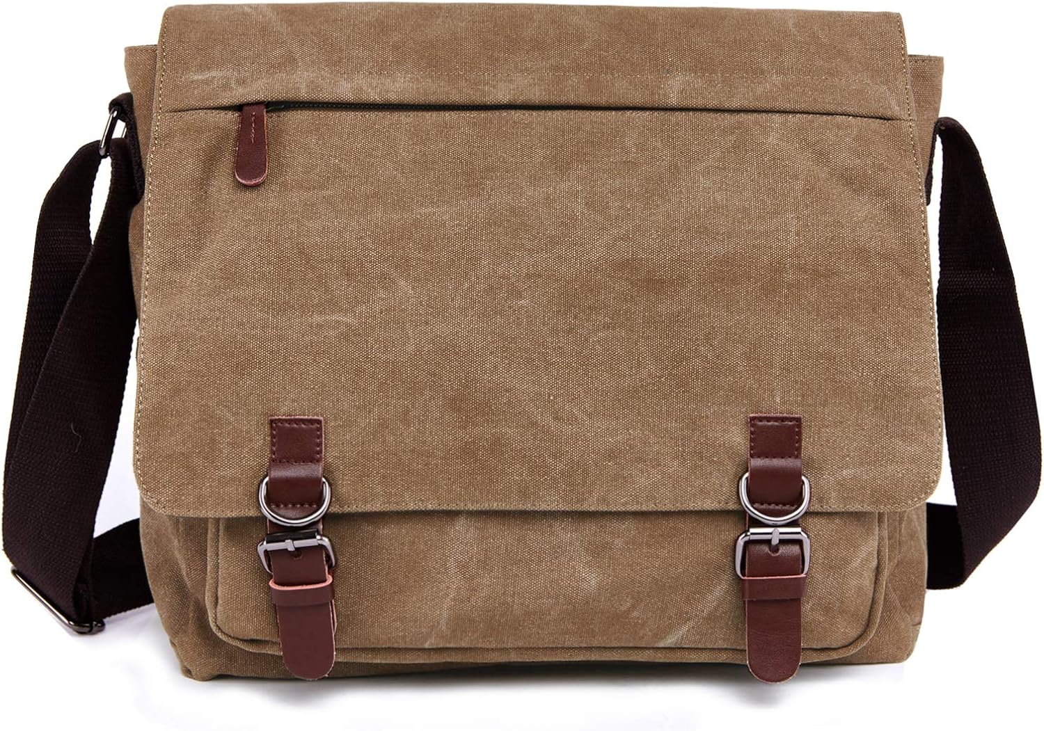 Canvas Messenger Bag for Men Women,Travel Satchel Shoulder bag 15.6 Inch Laptop Bag briefcase Business