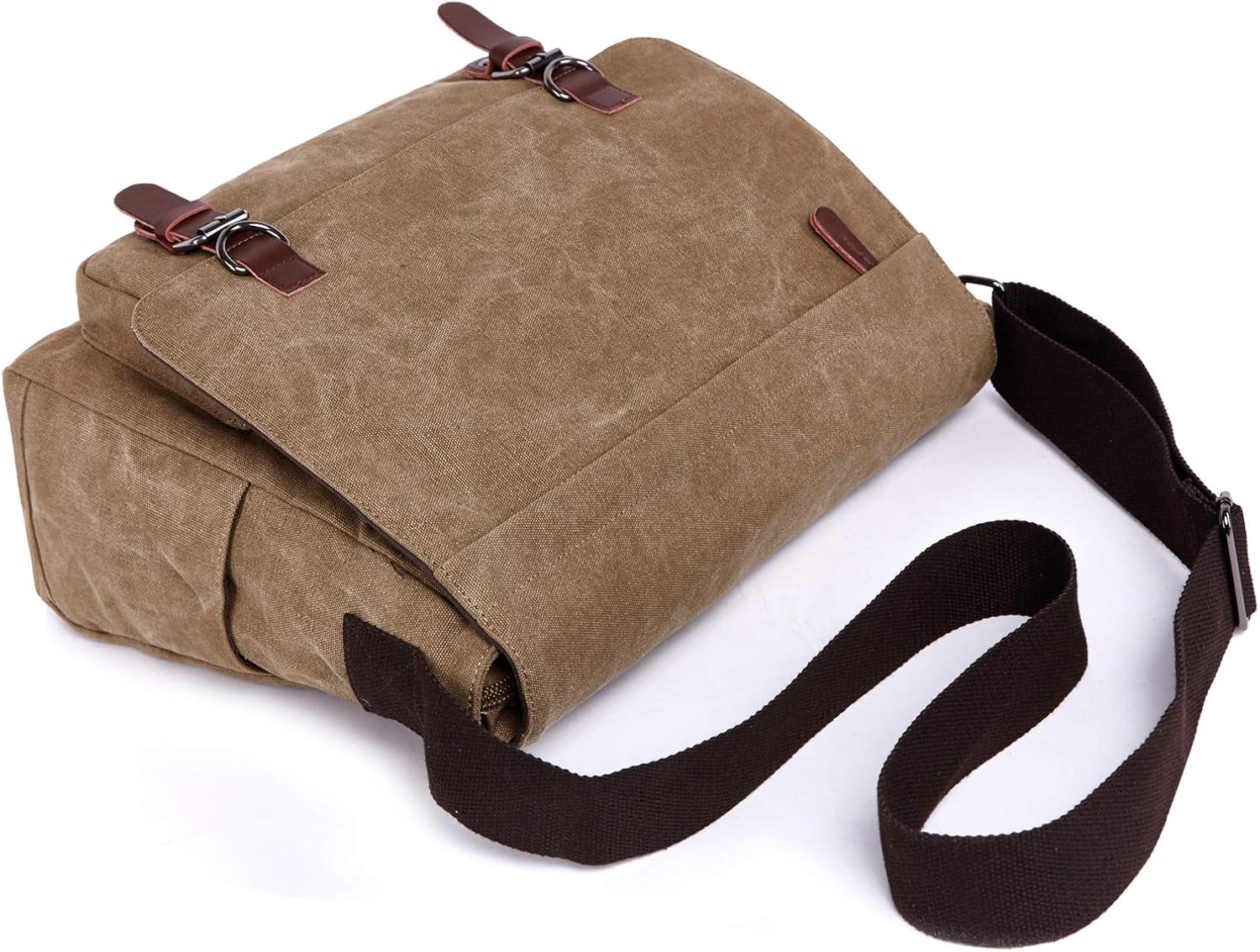 Canvas Messenger Bag for Men Women,Travel Satchel Shoulder bag 15.6 Inch Laptop Bag briefcase Business - Image 8
