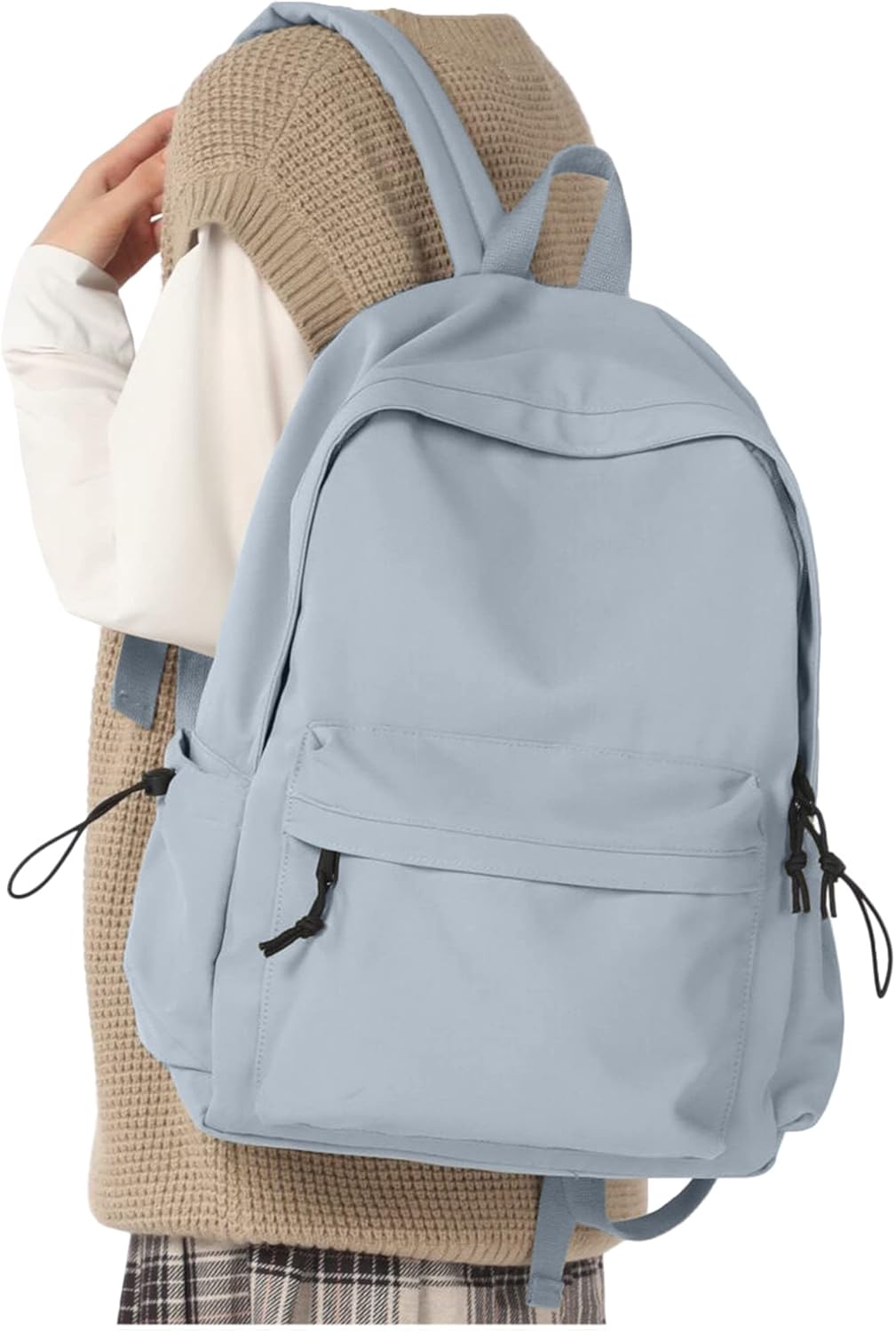 coofay Black Carry on Backpack For Women Men Waterproof College Gym Backpack Lightweight Small Travel Backpack Rucksack Casual Daypack Laptop Backpacks Hiking Backpack - Image 16