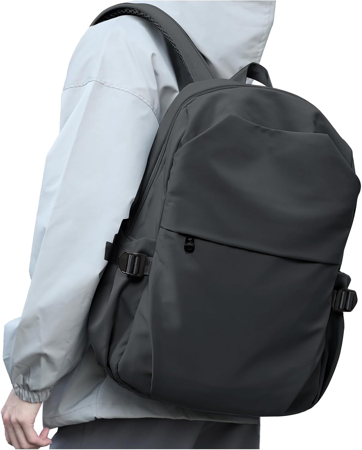 coofay Black Carry on Backpack For Women Men Waterproof College Gym Backpack Lightweight Small Travel Backpack Rucksack Casual Daypack Laptop Backpacks Hiking Backpack - Image 10