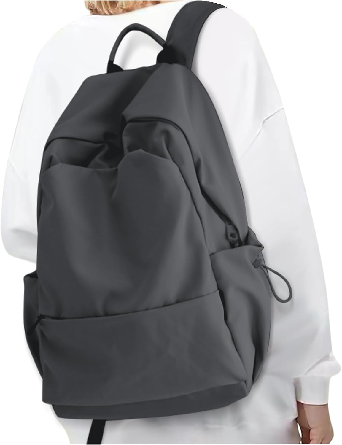 coofay Black Carry on Backpack For Women Men Waterproof College Gym Backpack Lightweight Small Travel Backpack Rucksack Casual Daypack Laptop Backpacks Hiking Backpack - Image 17