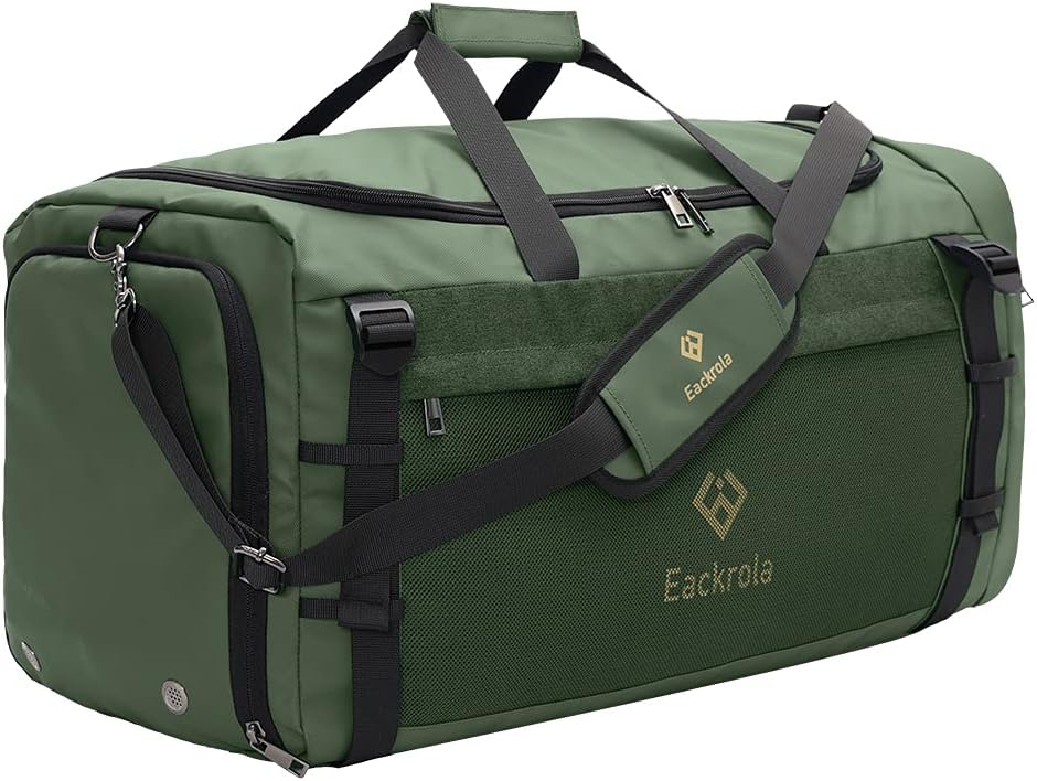 Eackrola Large Sports Gym Bag, Travel Duffel bag with Wet Pocket & Shoes Compartment for men women, 65L, Lightweight - Image 14