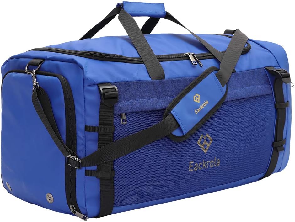 Eackrola Large Sports Gym Bag, Travel Duffel bag with Wet Pocket & Shoes Compartment for men women, 65L, Lightweight - Image 12