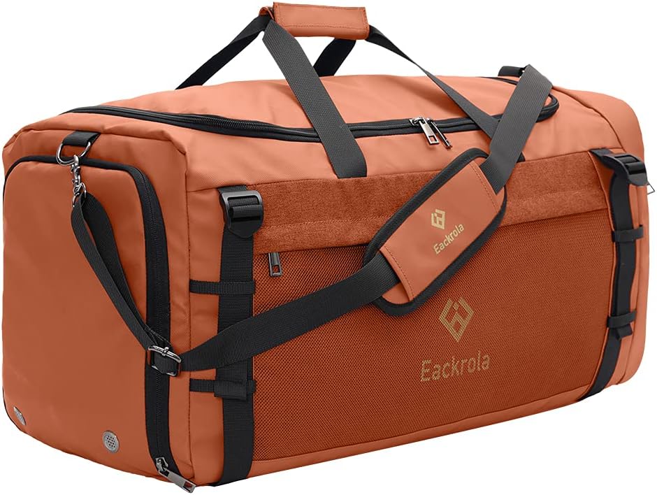 Eackrola Large Sports Gym Bag, Travel Duffel bag with Wet Pocket & Shoes Compartment for men women, 65L, Lightweight - Image 8
