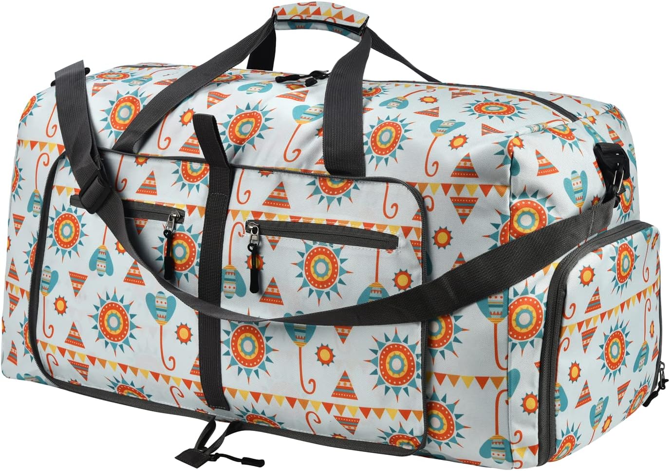 Felipe Varela 65L Duffle Bag with Shoes Compartment and Adjustable Strap,Foldable Travel Duffel Bags for Men Women,Waterproof Duffel Bags - Image 28