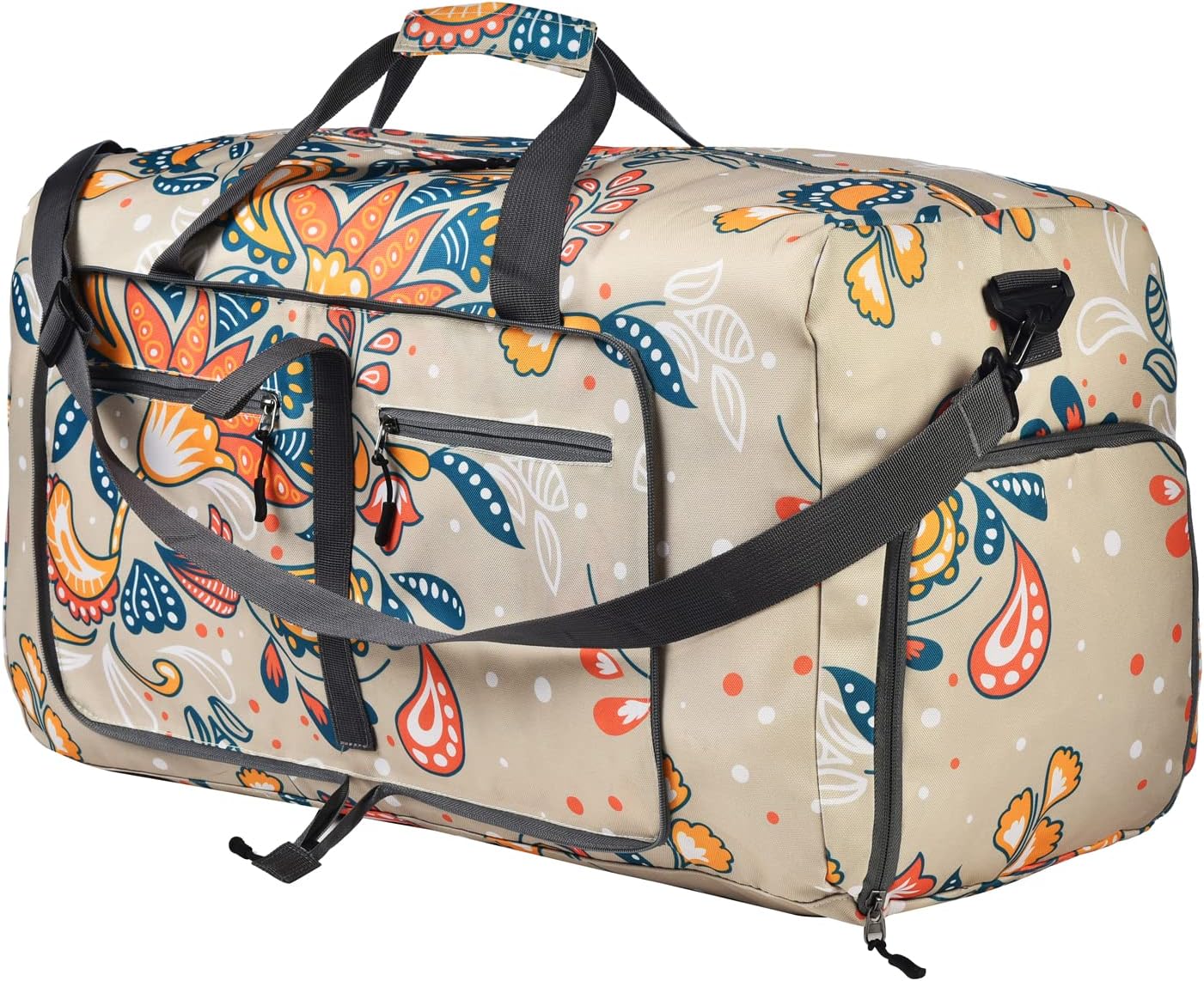 Felipe Varela 65L Duffle Bag with Shoes Compartment and Adjustable Strap,Foldable Travel Duffel Bags for Men Women,Waterproof Duffel Bags - Image 15