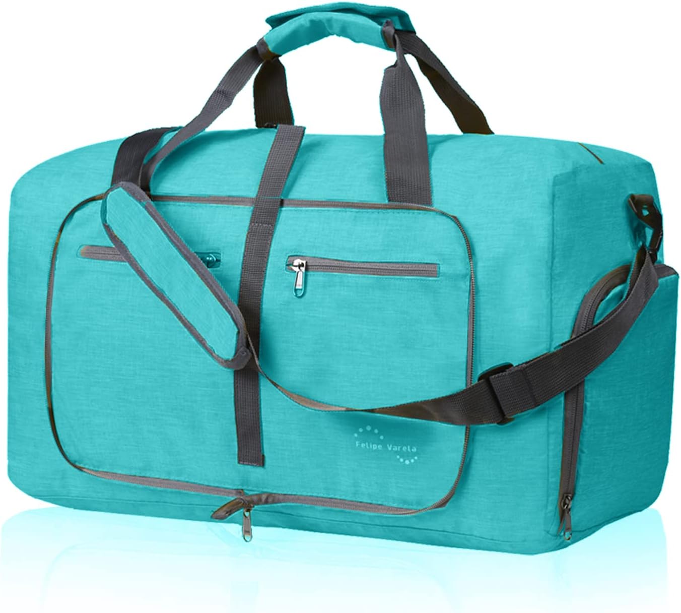 Felipe Varela 65L Duffle Bag with Shoes Compartment and Adjustable Strap,Foldable Travel Duffel Bags for Men Women,Waterproof Duffel Bags - Image 7