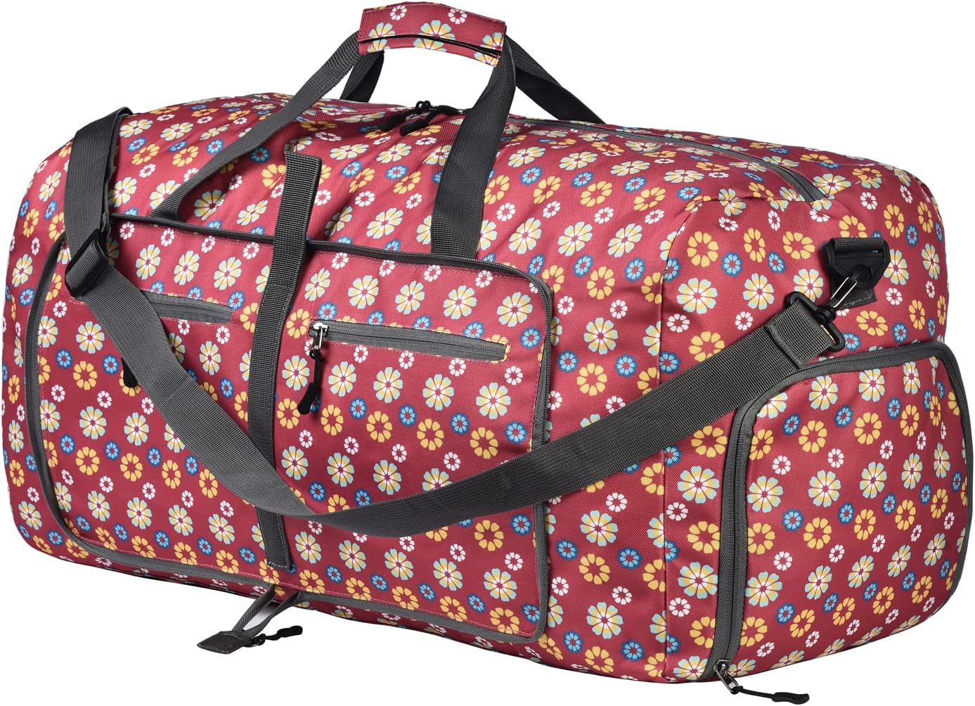 Felipe Varela 65L Duffle Bag with Shoes Compartment and Adjustable Strap,Foldable Travel Duffel Bags for Men Women,Waterproof Duffel Bags - Image 18