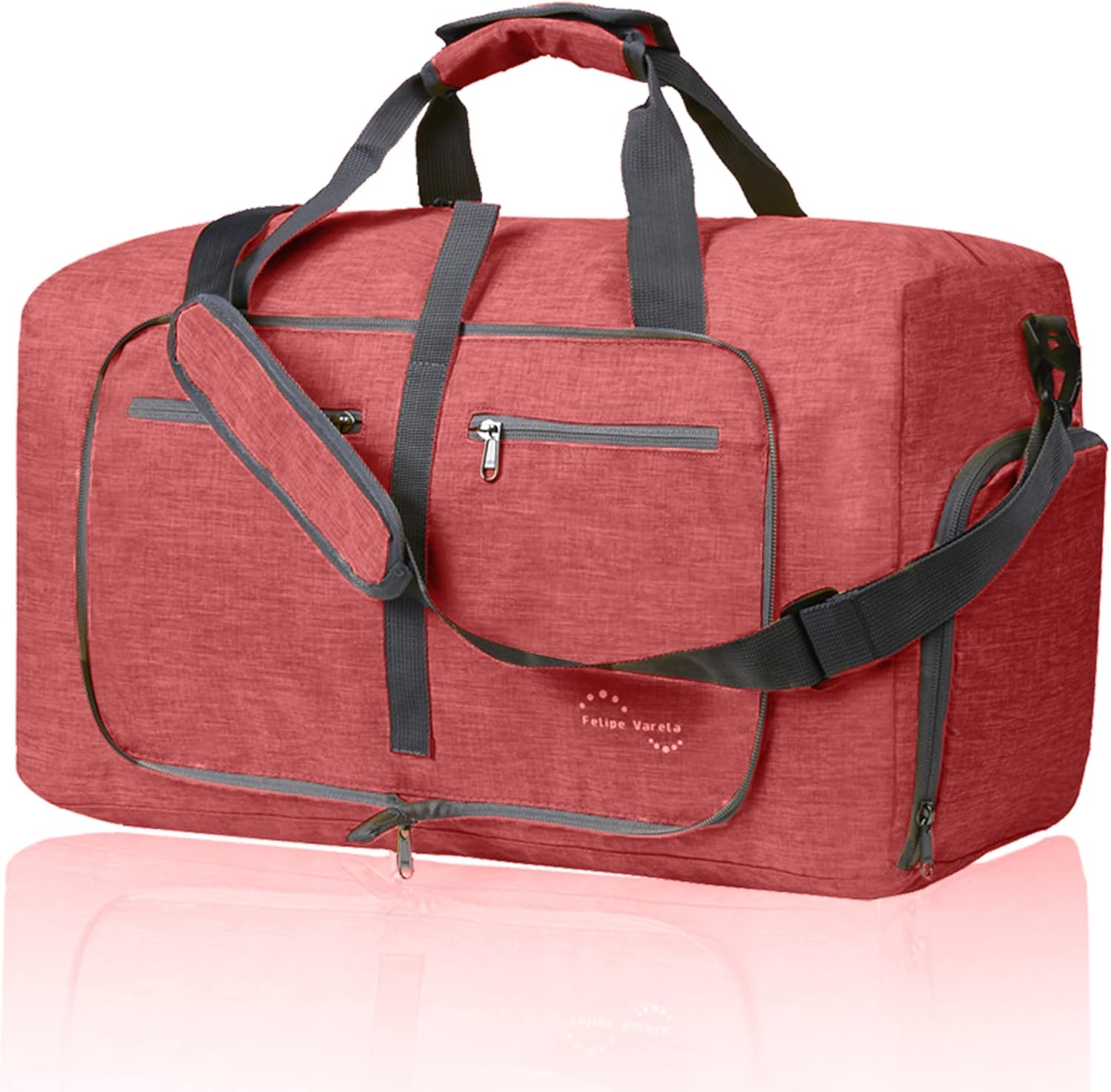 Felipe Varela 65L Duffle Bag with Shoes Compartment and Adjustable Strap,Foldable Travel Duffel Bags for Men Women,Waterproof Duffel Bags - Image 10