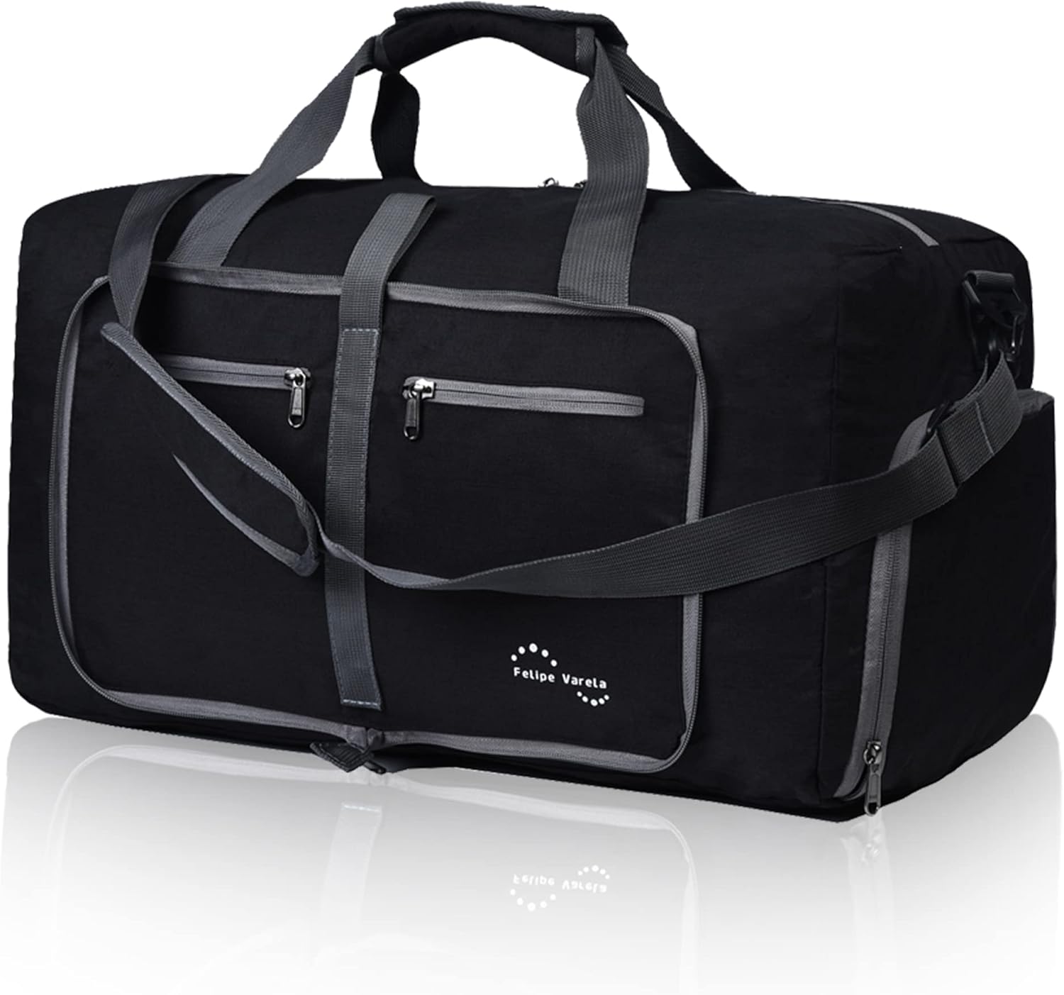 Felipe Varela 65L Duffle Bag with Shoes Compartment and Adjustable Strap,Foldable Travel Duffel Bags for Men Women,Waterproof Duffel Bags - Image 9