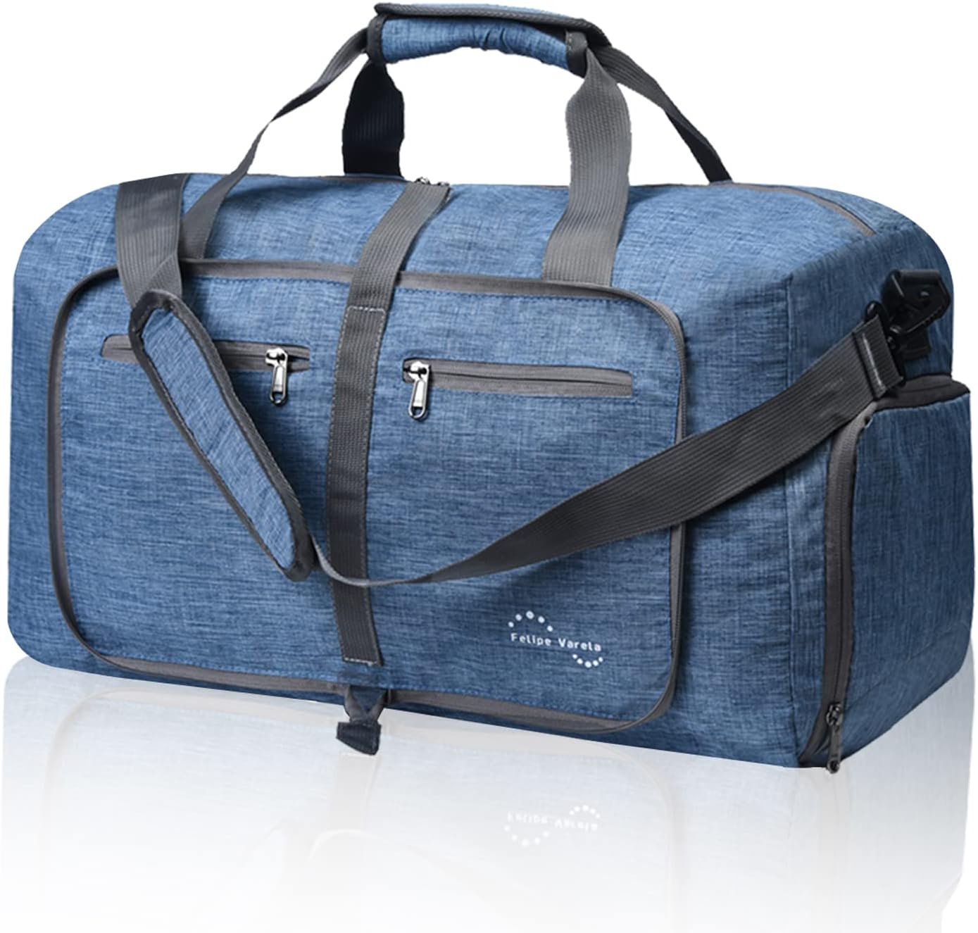 Felipe Varela 65L Duffle Bag with Shoes Compartment and Adjustable Strap,Foldable Travel Duffel Bags for Men Women,Waterproof Duffel Bags - Image 13
