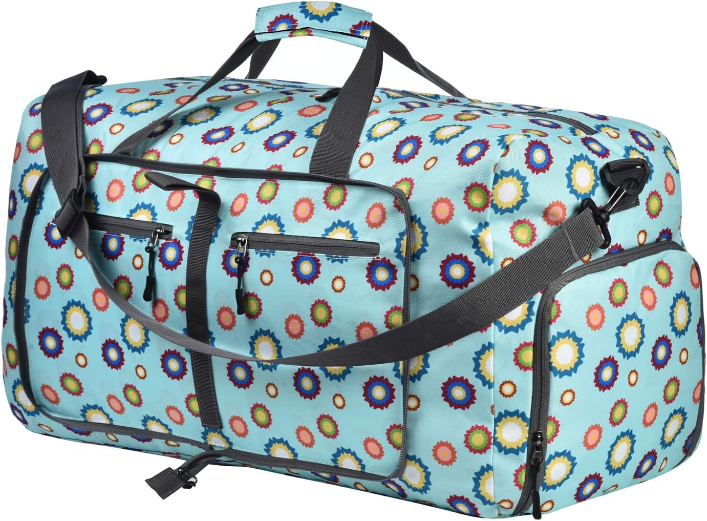 Felipe Varela 65L Duffle Bag with Shoes Compartment and Adjustable Strap,Foldable Travel Duffel Bags for Men Women,Waterproof Duffel Bags - Image 22