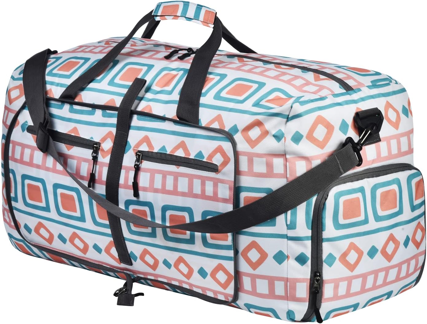 Felipe Varela 65L Duffle Bag with Shoes Compartment and Adjustable Strap,Foldable Travel Duffel Bags for Men Women,Waterproof Duffel Bags - Image 17