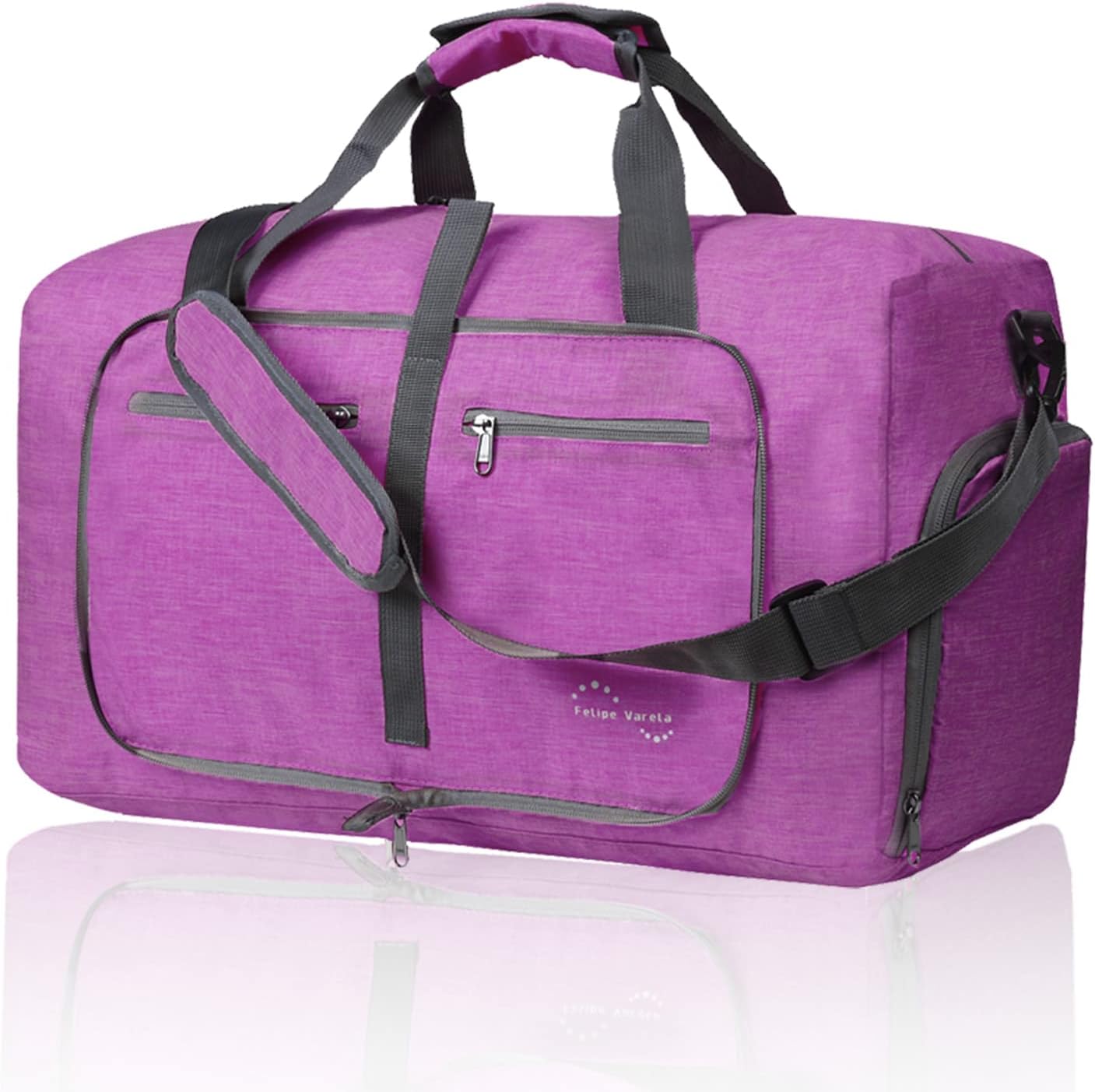 Felipe Varela 65L Duffle Bag with Shoes Compartment and Adjustable Strap,Foldable Travel Duffel Bags for Men Women,Waterproof Duffel Bags - Image 16