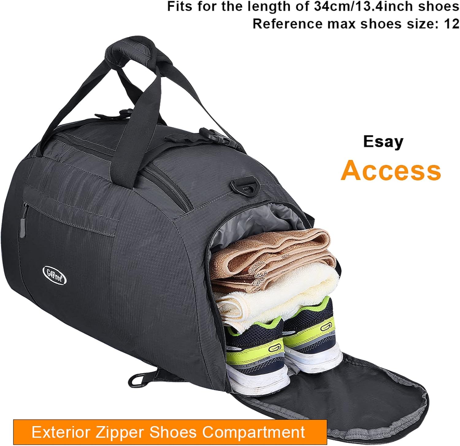 G4Free 40L 3-Way Duffle Bag Backpack Gym Bag for Men Women Sports Duffel Bag with Shoe Compartment Travel Backpack Luggage - Image 3