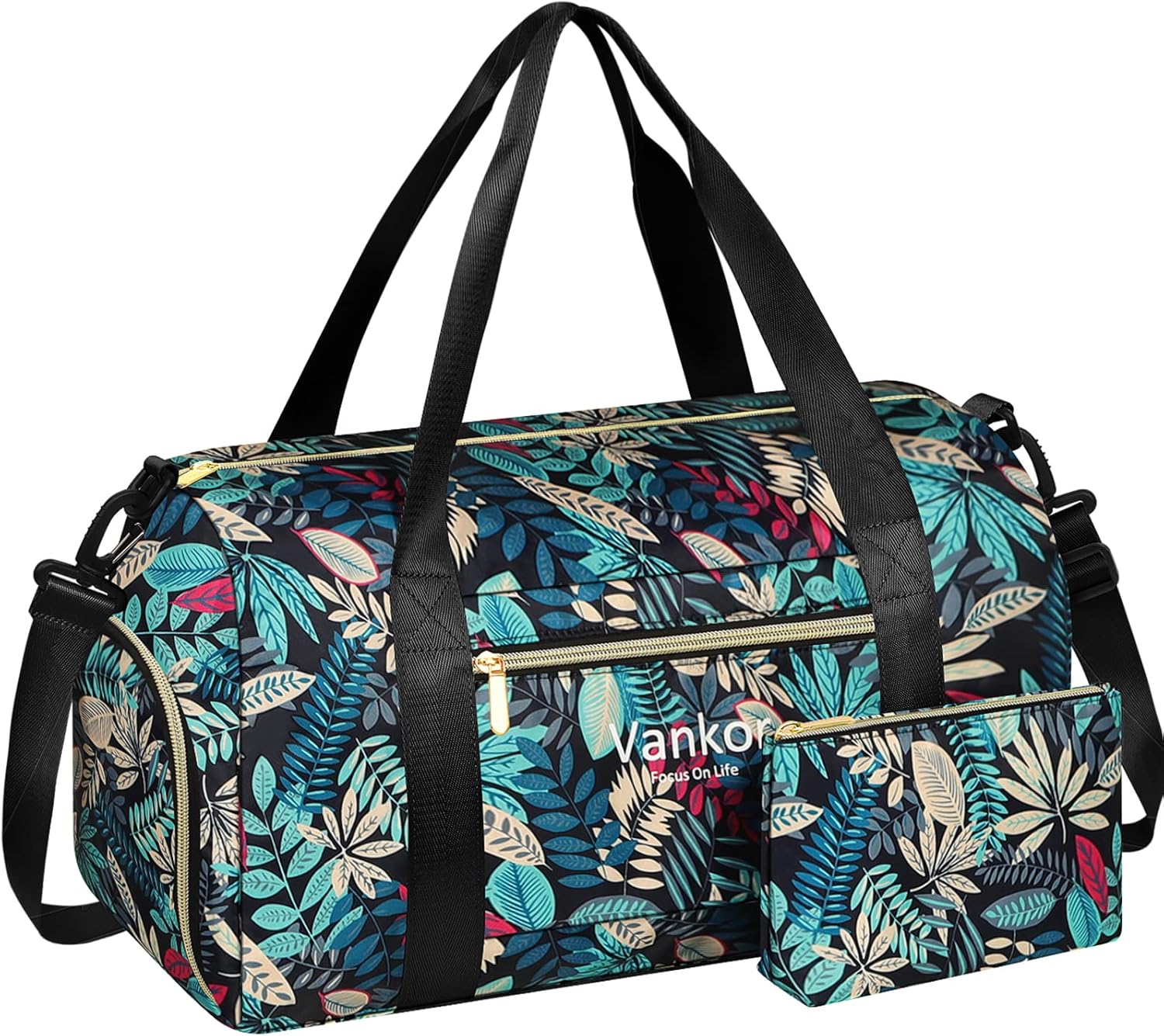 Gym Bag for Women with Shoe Compartment Waterproof, Sports Duffle Bag for Travel Duffel Weekender Carry on Beach Yoga Overnight Luggage Mommy Maternity Hospital Bag Blue 17.50 Inch - Image 12
