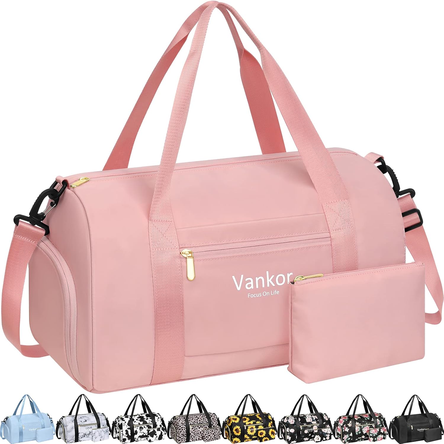 Gym Bag for Women with Shoe Compartment Waterproof, Sports Duffle Bag for Travel Duffel Weekender Carry on Beach Yoga Overnight Luggage Mommy Maternity Hospital Bag Blue 17.50 Inch - Image 18