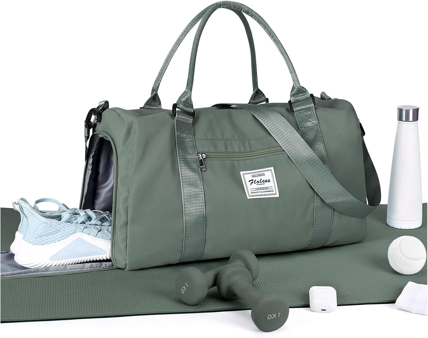 Gym Bag Womens Mens with Shoes Compartment and Wet Pocket,Travel Duffel Bag for Women for Plane,Sport Gym Tote Bags Swimming Yoga,Waterproof Weekend Overnight Bag Carry on Bag Hospital Holdalls - Image 35