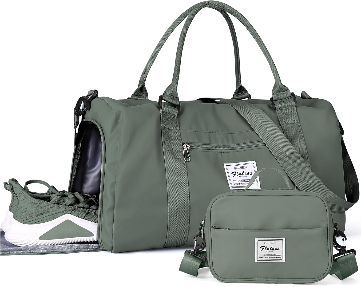 Gym Bag Womens Mens with Shoes Compartment and Wet Pocket,Travel Duffel Bag for Women for Plane,Sport Gym Tote Bags Swimming Yoga,Waterproof Weekend Overnight Bag Carry on Bag Hospital Holdalls - Image 11
