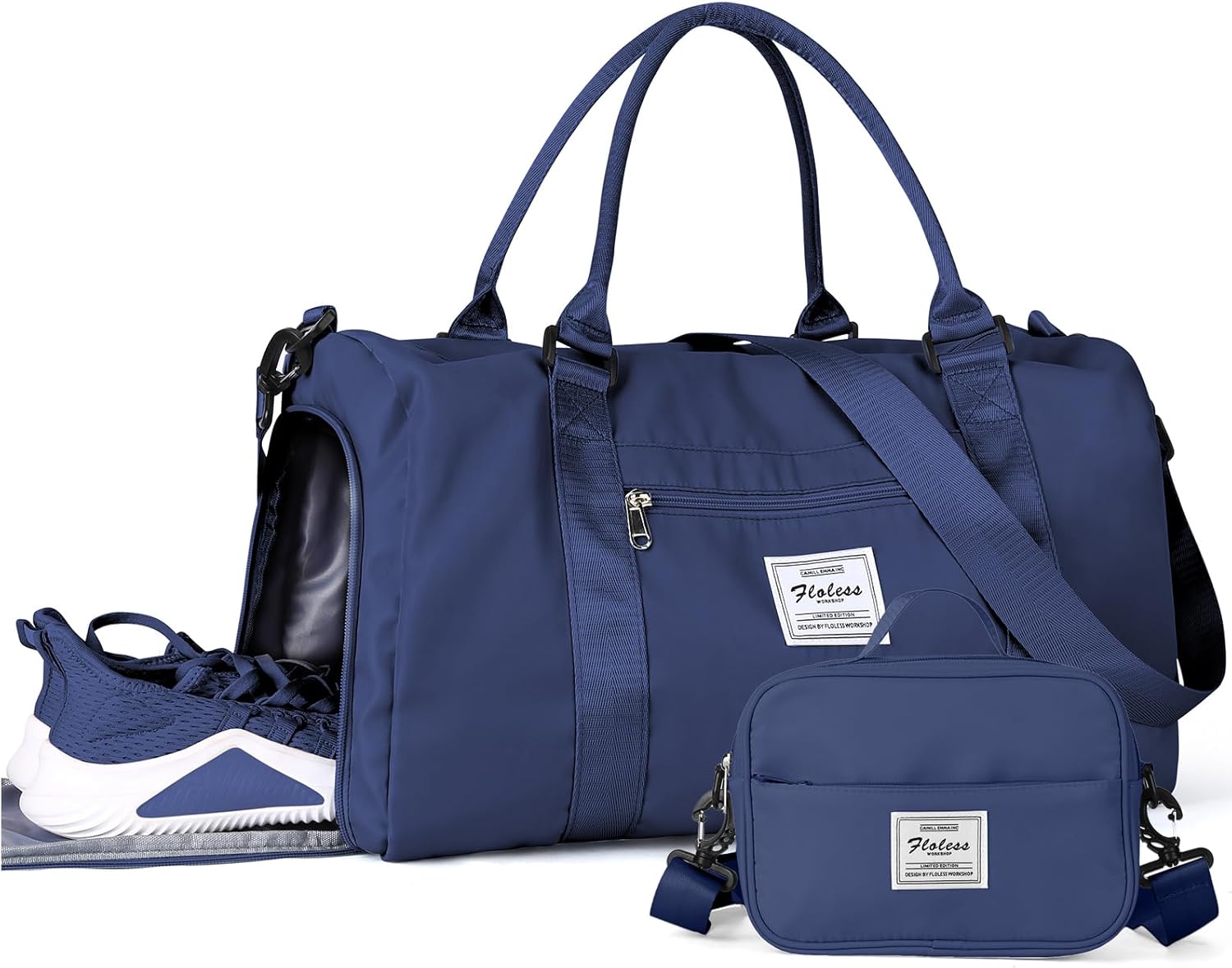 Gym Bag Womens Mens with Shoes Compartment and Wet Pocket,Travel Duffel Bag for Women for Plane,Sport Gym Tote Bags Swimming Yoga,Waterproof Weekend Overnight Bag Carry on Bag Hospital Holdalls - Image 18