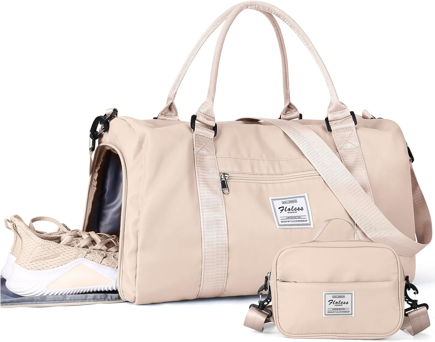 Gym Bag Womens Mens with Shoes Compartment and Wet Pocket,Travel Duffel Bag for Women for Plane,Sport Gym Tote Bags Swimming Yoga,Waterproof Weekend Overnight Bag Carry on Bag Hospital Holdalls - Image 9