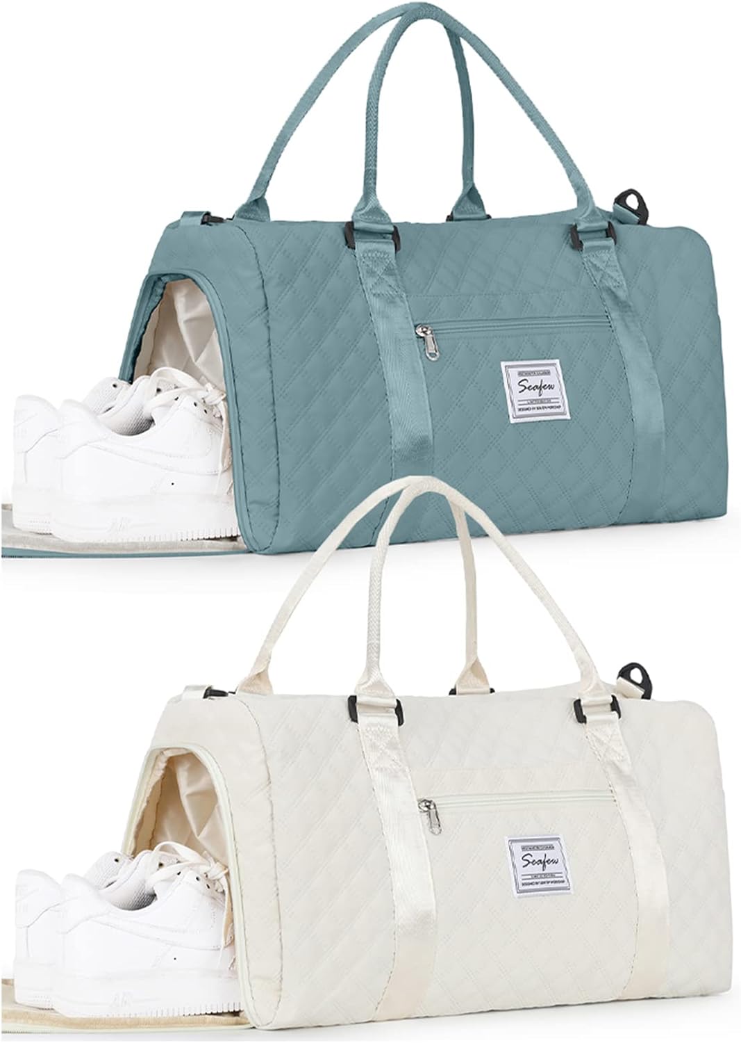 Gym Bag Womens Mens with Shoes Compartment and Wet Pocket,Travel Duffel Bag for Women for Plane,Sport Gym Tote Bags Swimming Yoga,Waterproof Weekend Overnight Bag Carry on Bag Hospital Holdalls - Image 24