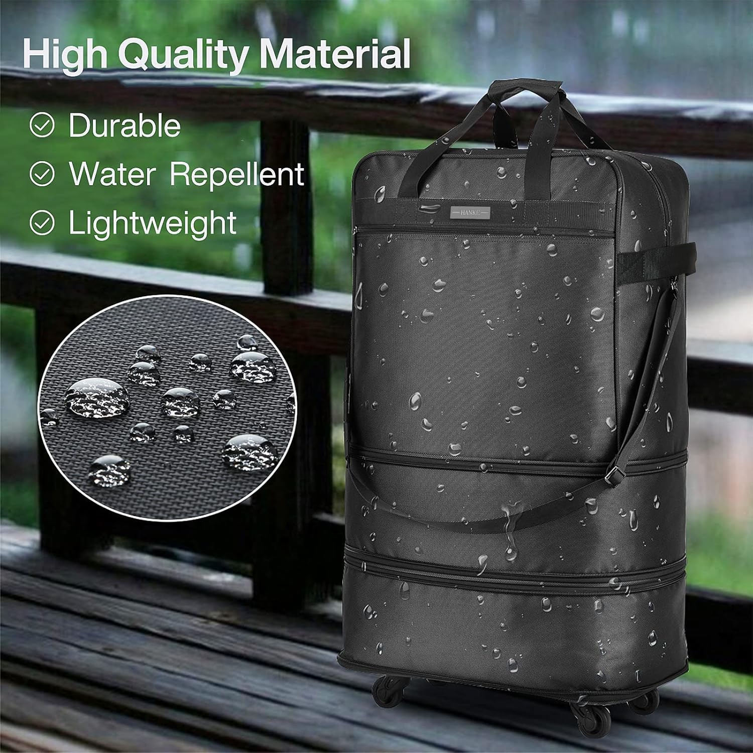 Hanke Expandable Foldable Luggage Bag Suitcase Collapsible Rolling Travel Luggage Bag Duffel Bag for Men Women Lightweight Suitcases - Image 6