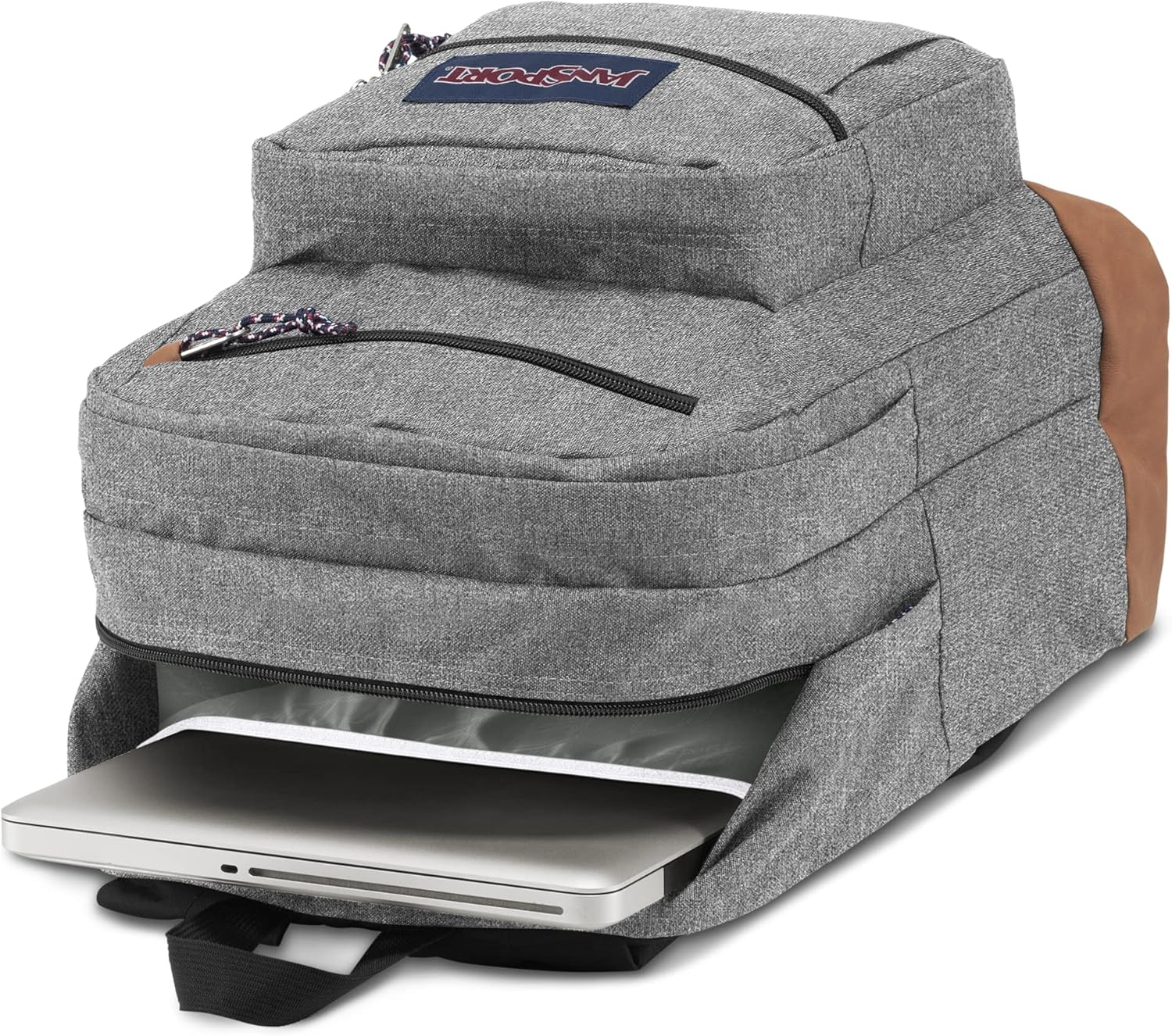 JanSport Backpack, with 15-inch Laptop Sleeve, Grey Letterman - Large Computer Bag Rucksack with 2 Compartments, Ergonomic Straps - Bag for Men, Women - Image 3