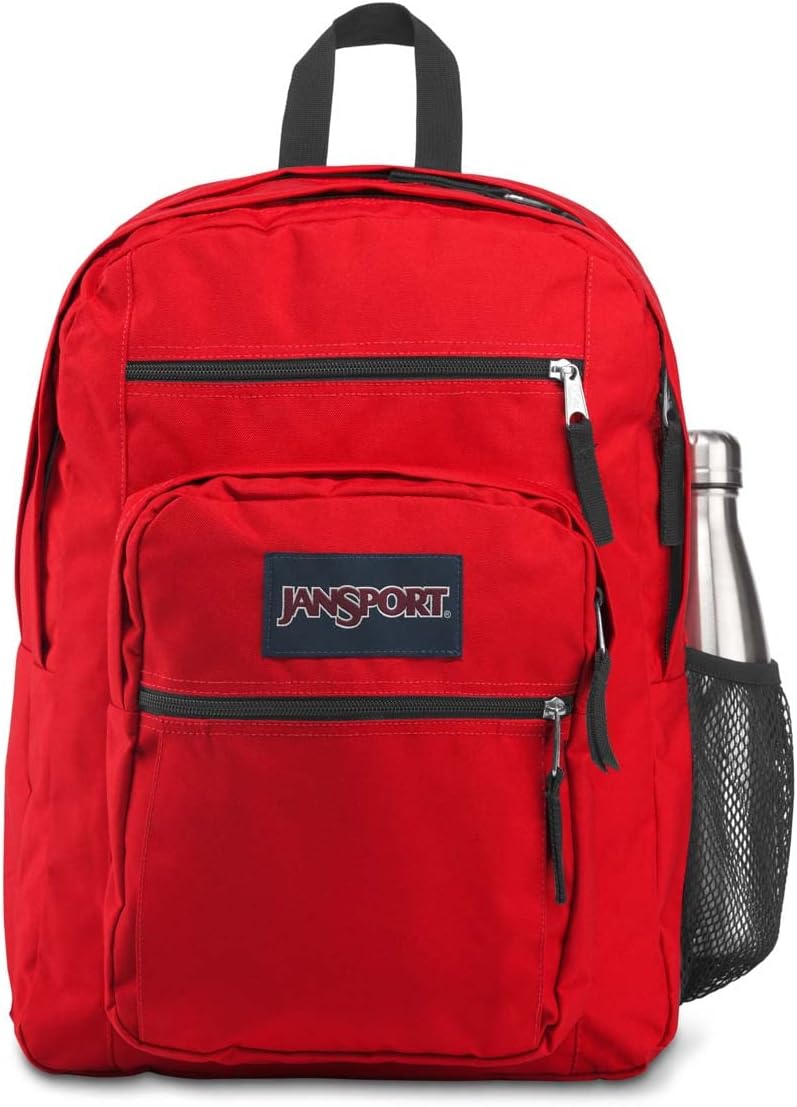JanSport Big Laptop Backpack for College - Computer Bag with 2 Compartments, Ergonomic Shoulder Straps, 15\u201D Laptop Sleeve, Haul Handle - Book Rucksack, Red Tape - Image 2