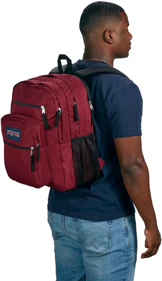 JanSport Big Laptop Backpack for College - Computer Bag with 2 Compartments, Ergonomic Shoulder Straps, 15\u201D Laptop Sleeve, Haul Handle - Book Rucksack, Russet Red - Image 6