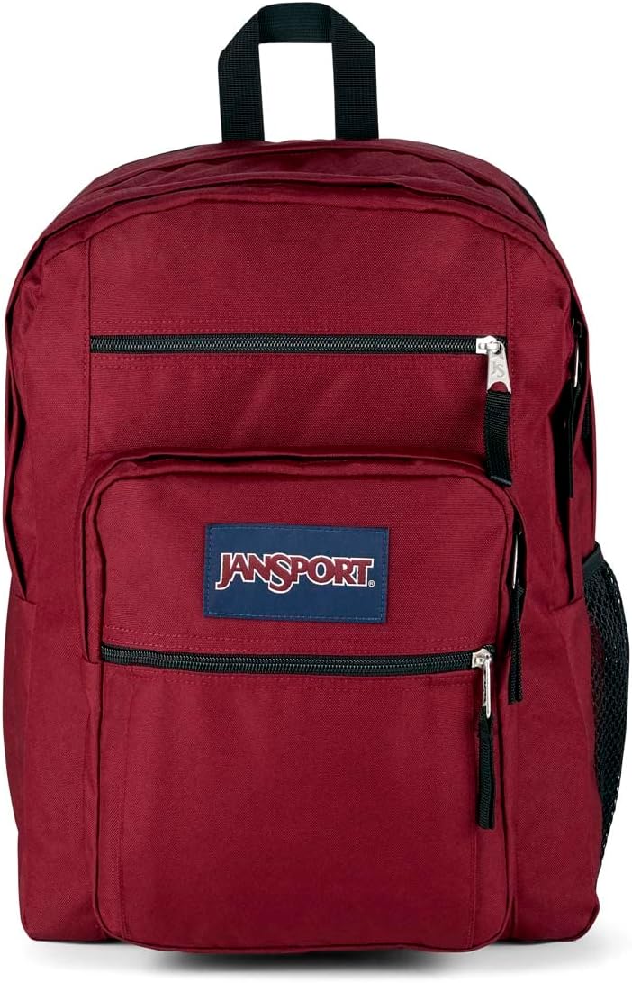 JanSport Big Laptop Backpack for College - Computer Bag with 2 Compartments, Ergonomic Shoulder Straps, 15\u201D Laptop Sleeve, Haul Handle - Book Rucksack, Russet Red