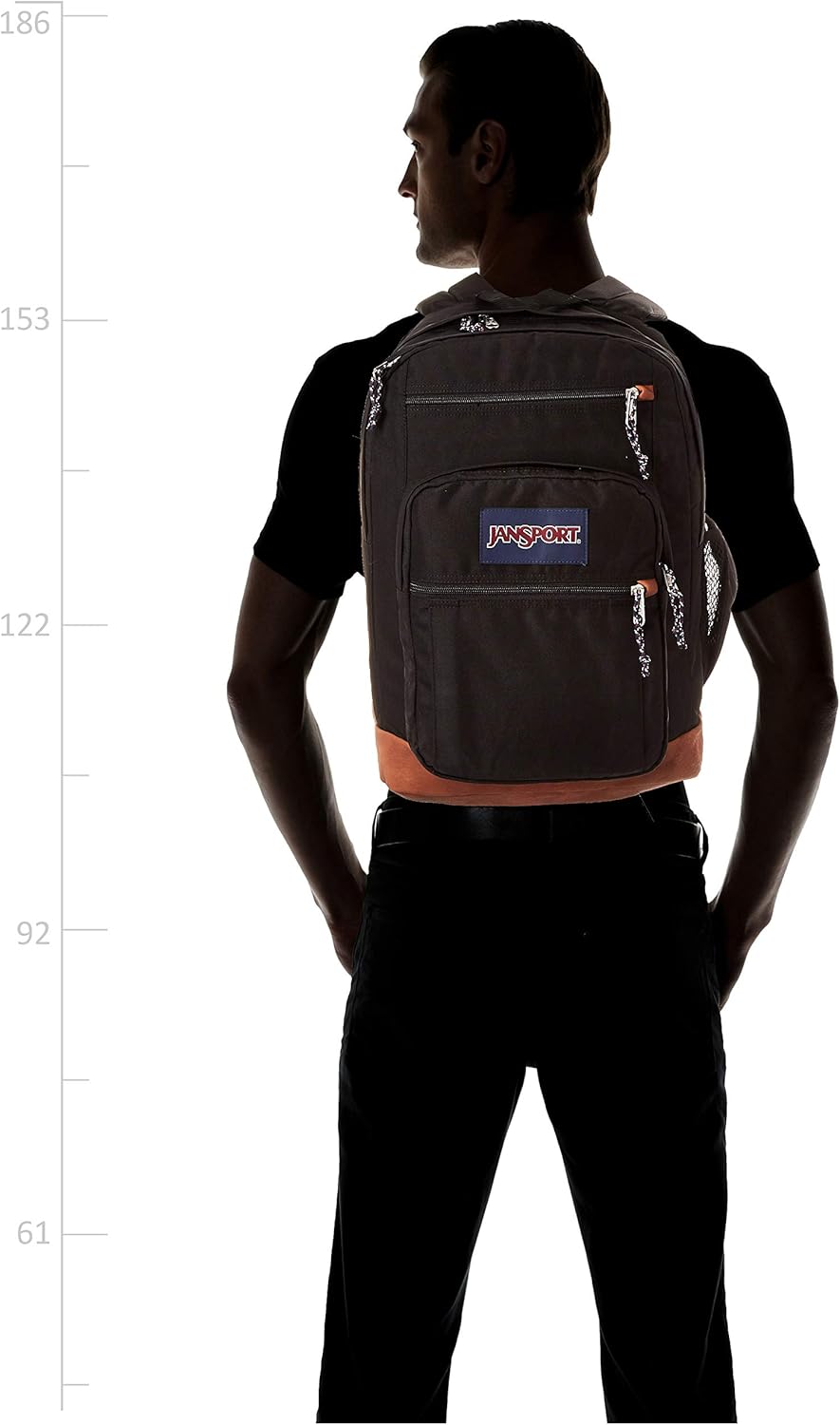 JanSport Cool Backpack, with 15-inch Laptop Sleeve, Black - Large Computer Bag Rucksack with 2 Compartments, Ergonomic Straps - Image 6