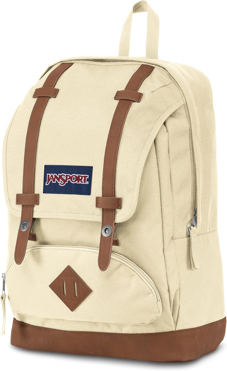 JanSport Cortlandt Laptop Backpack, Coconut, 15” Laptop Sleeve-Synthetic Leather Shoulder Computer Bag with Large Compartment, Padded Straps-Book Rucksack for Men, Women - Image 2
