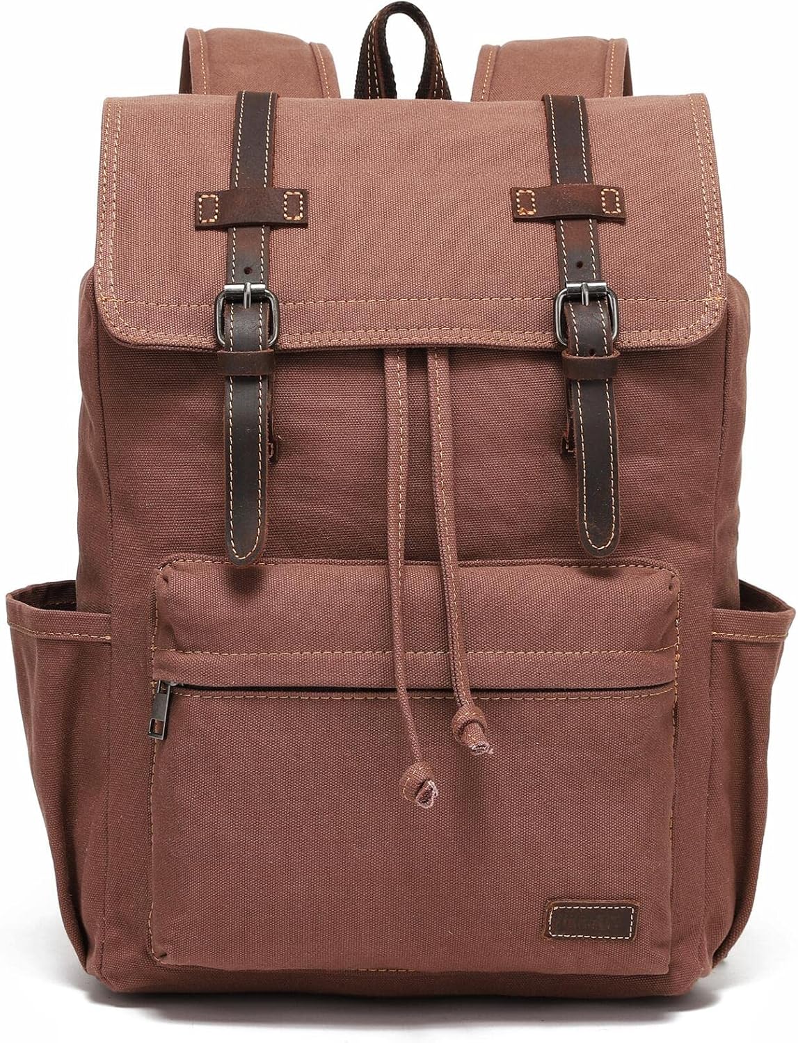 JIELV Canvas Vintage Backpack,Mens Travel Rucksack,Casual Daypack Bookbag for Laptop Work Travel Hiking(Army Green) - Image 11