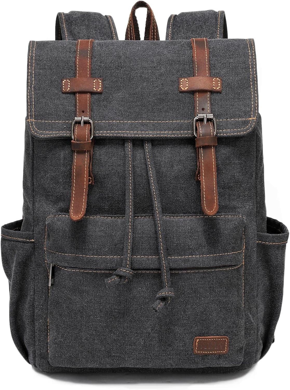 JIELV Canvas Vintage Backpack,Mens Travel Rucksack,Casual Daypack Bookbag for Laptop Work Travel Hiking(Army Green) - Image 10