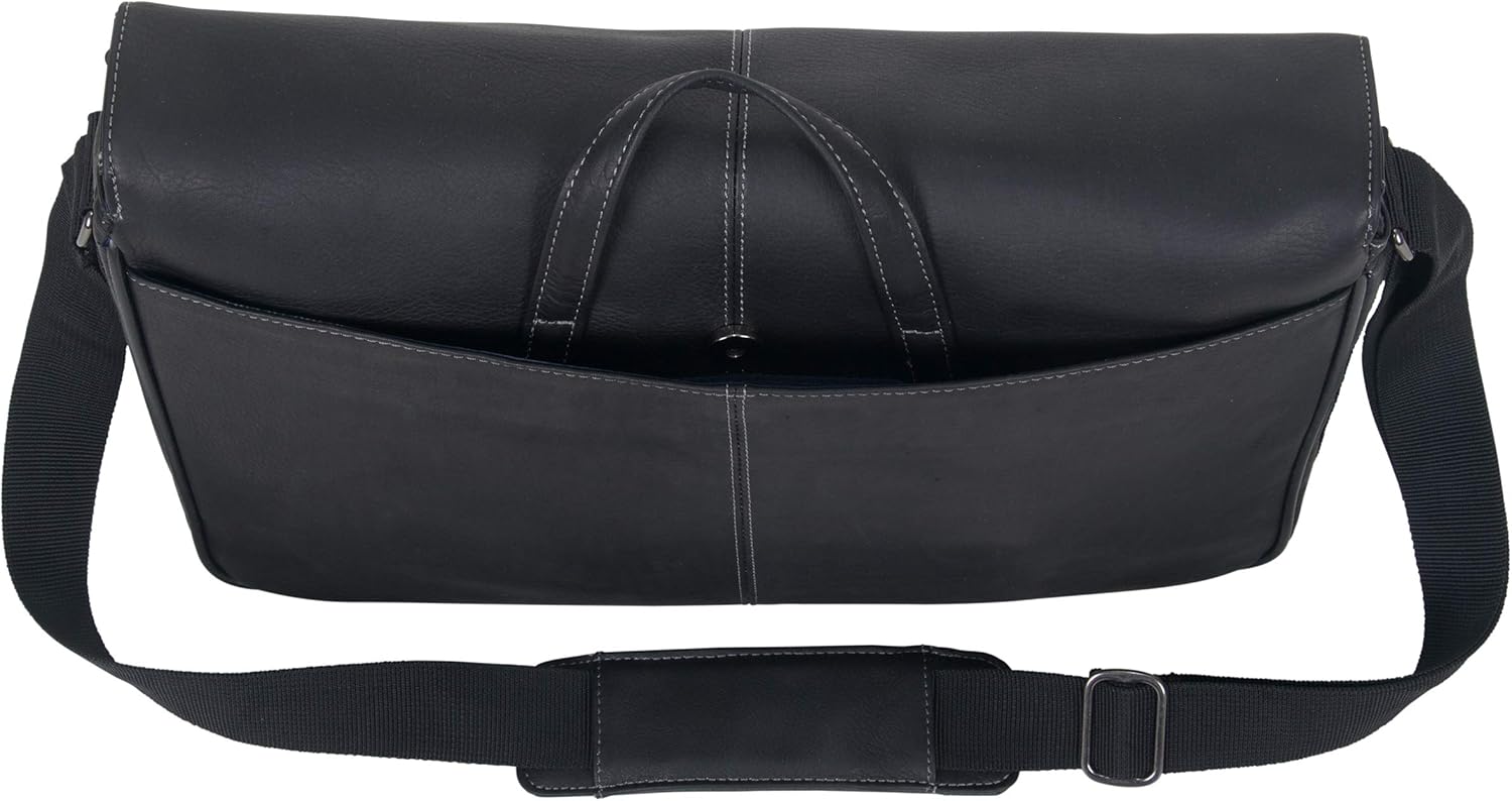 Kenneth Cole REACTION Manhattan Shoulder Satchel Colombian Leather Computer & Tablet Travel Briefcase, Black Laptop Messenger, Laptop Messenger Bag - Image 7