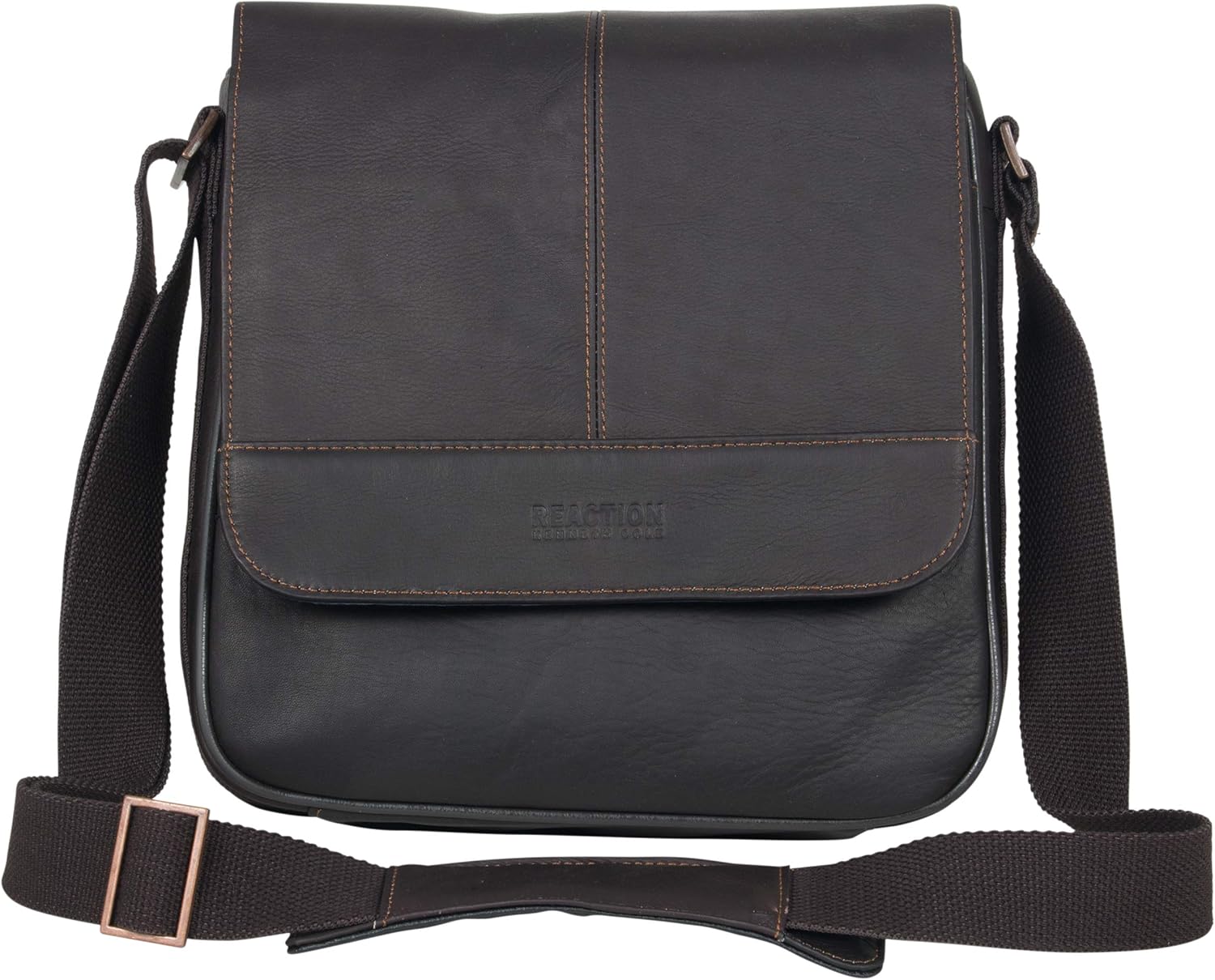 Kenneth Cole REACTION Manhattan Shoulder Satchel Colombian Leather Computer & Tablet Travel Briefcase, Black Laptop Messenger, Laptop Messenger Bag - Image 9
