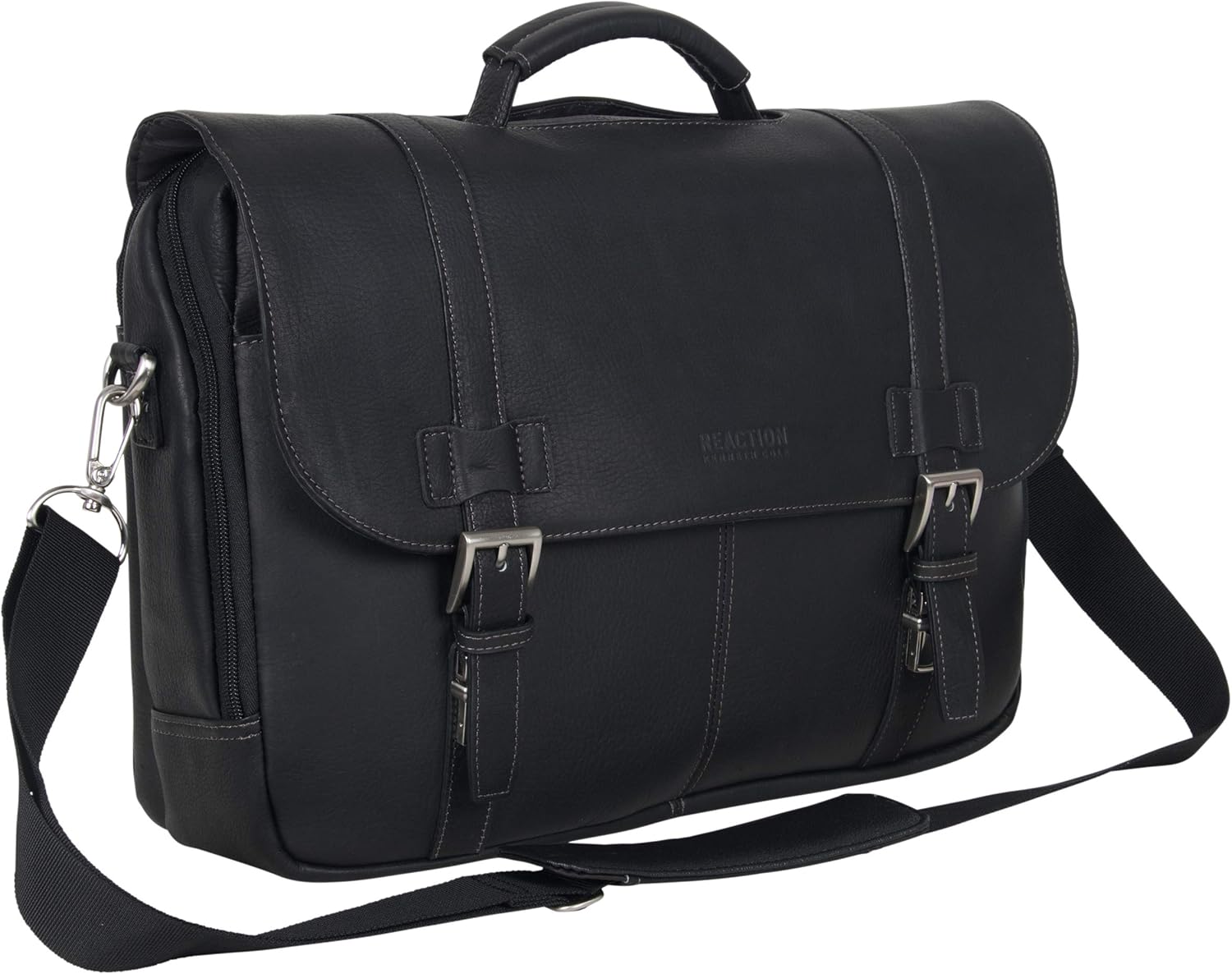 KENNETH COLE REACTION Show Business Messenger Briefcase Colombian Leather 16\u201D Laptop Computer Portfolio Satchel Work Bag, Includes Card Holders, Dark Brown, One Size - Image 11