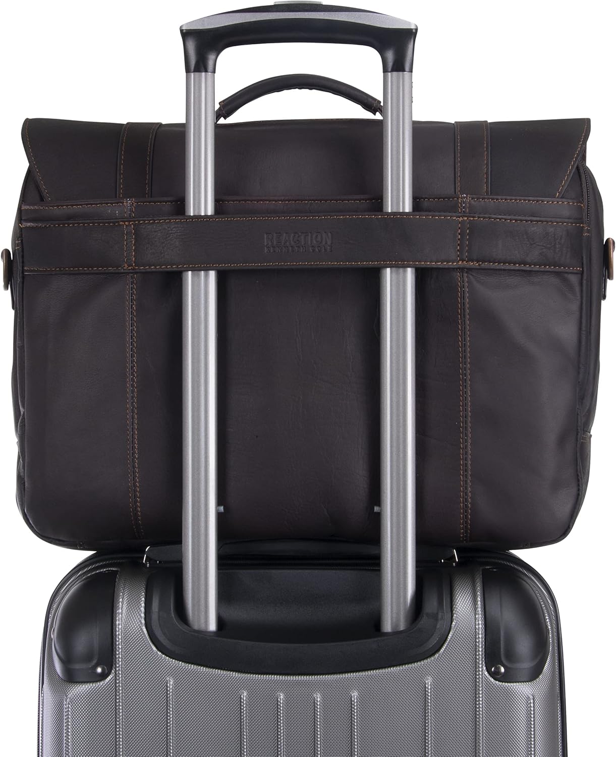 KENNETH COLE REACTION Show Business Messenger Briefcase Colombian Leather 16\u201D Laptop Computer Portfolio Satchel Work Bag, Includes Card Holders, Dark Brown, One Size - Image 5
