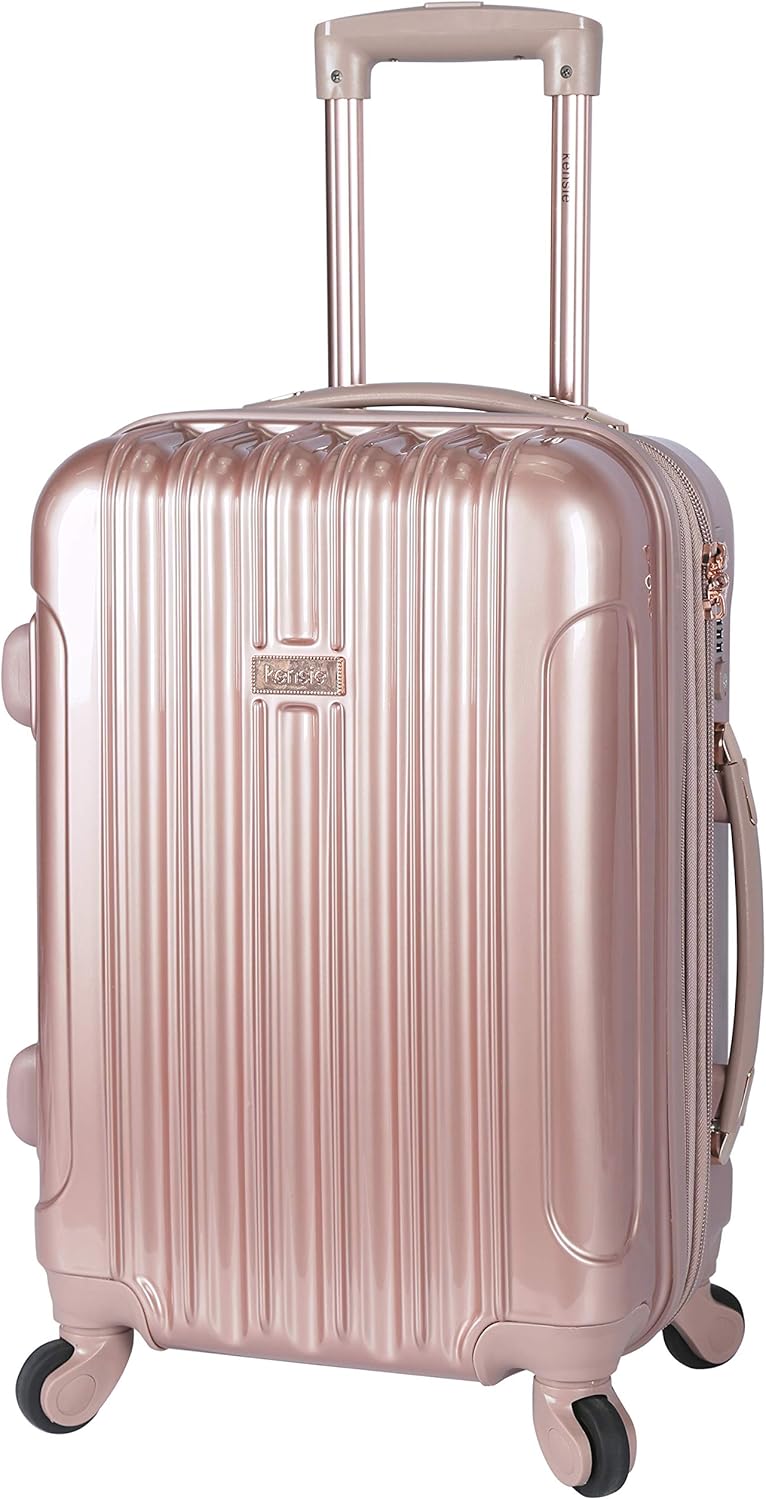 kensie Women's Alma Hardside Spinner Luggage, Expandable, Rose Gold, Carry-On 20-Inch - Image 8