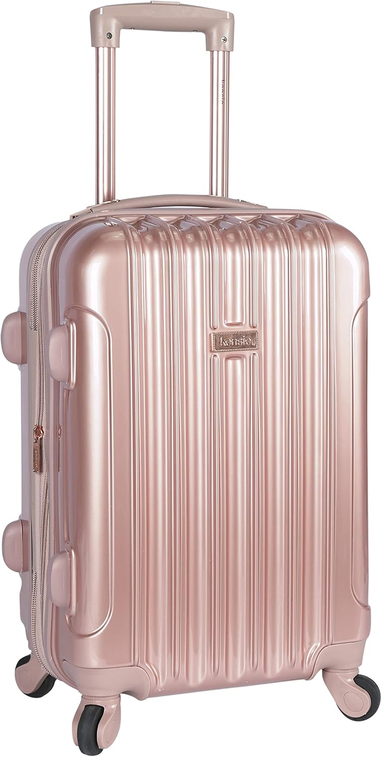 kensie Women's Alma Hardside Spinner Luggage, Expandable, Rose Gold, Carry-On 20-Inch - Image 7