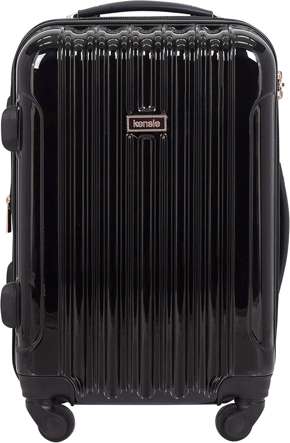 kensie Women's Alma Hardside Spinner Luggage, Expandable, Rose Gold, Carry-On 20-Inch - Image 10