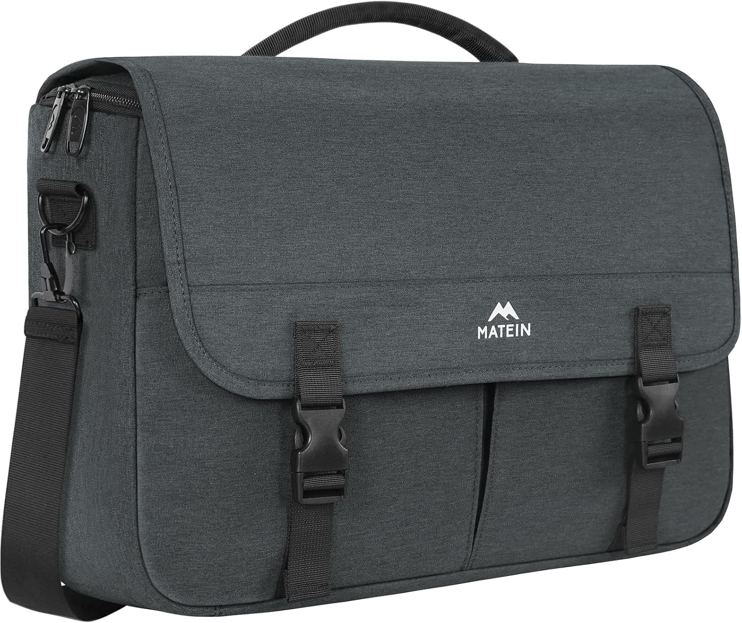 Messenger Bag for Men, Women Briefcases Lightweight Men's Laptop Bag 15.6 inch Water Resistant Crossbody College Satchel Bags Computer Work Office Bag with Shoulder Strap, Mens Gift Ideas, Black - Image 12