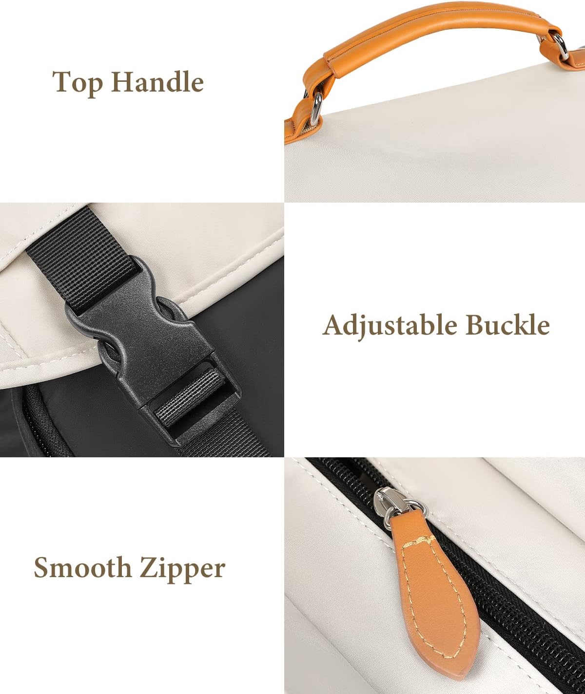 Messenger Bag for Women, 15.6 Inch Laptop Bags Computer Case with Shoulder Strap, Water Resistant Crossbody Carrying Laptop Sleeve Fashion Cute Work Briefcase for Travel Office, Gift Ideas - Image 4