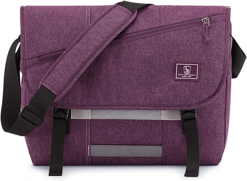 OIWAS Messenger Bag for Women - Canvas 15.6 Inch Laptop Satchel Computer Briefcase Mens Crossbody Bag - Image 10