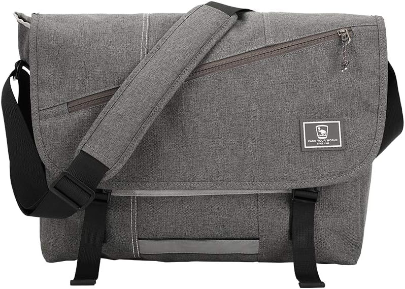 OIWAS Messenger Bag for Women - Canvas 15.6 Inch Laptop Satchel Computer Briefcase Mens Crossbody Bag