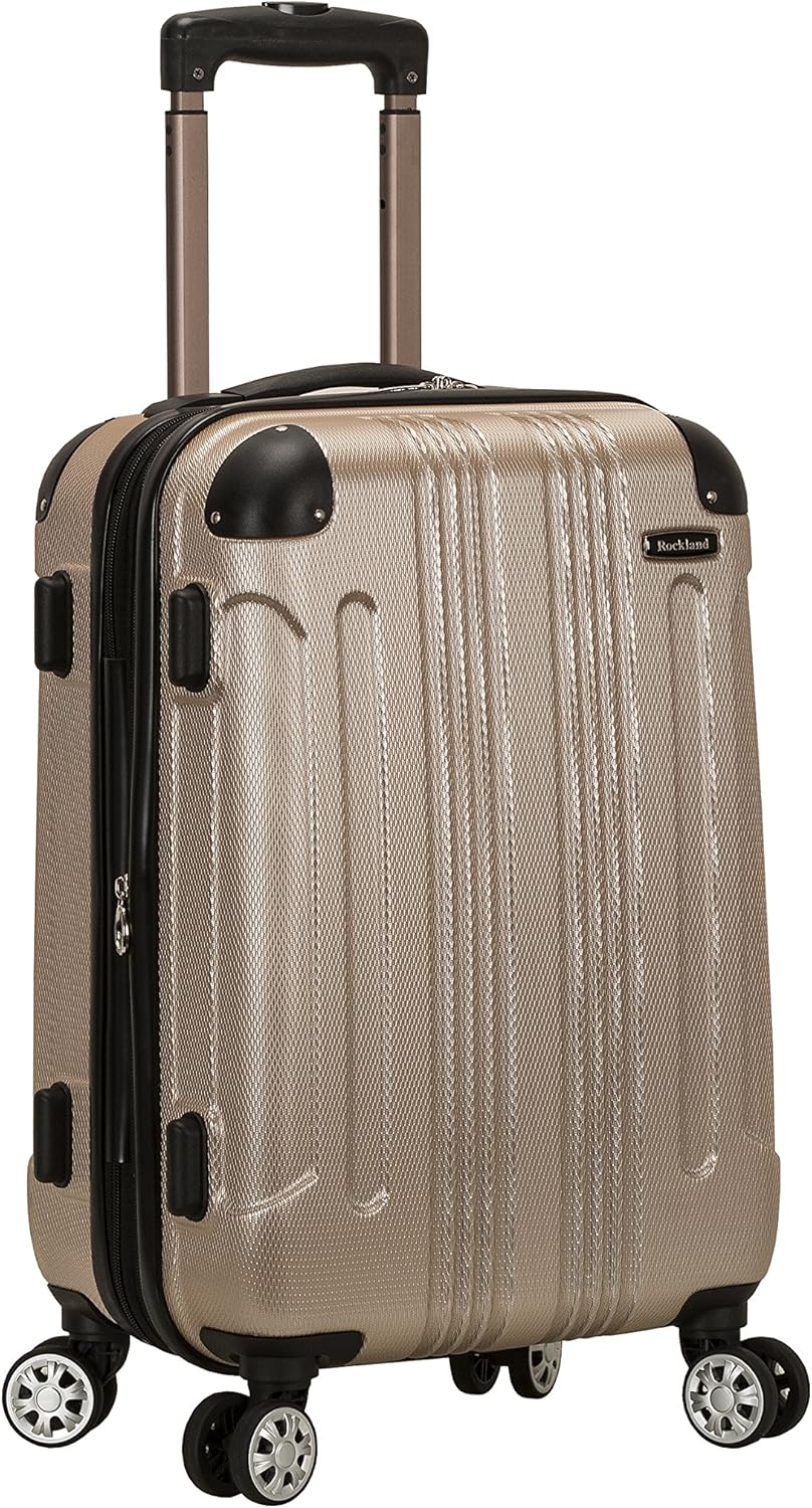 Rockland London Hardside Spinner Wheel Luggage, Charcoal, Carry-On 20-Inch - Image 13