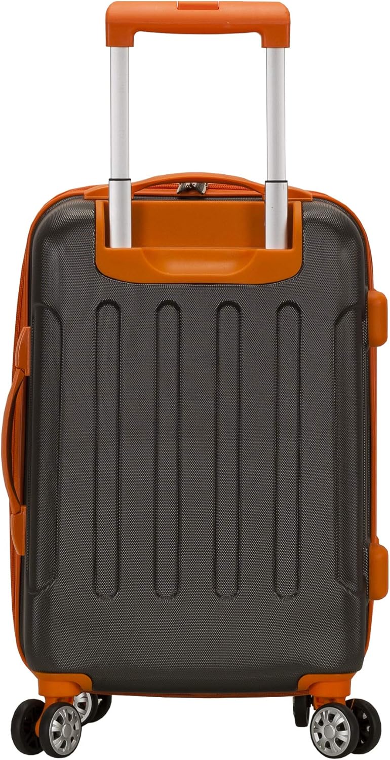 Rockland London Hardside Spinner Wheel Luggage, Charcoal, Carry-On 20-Inch - Image 3